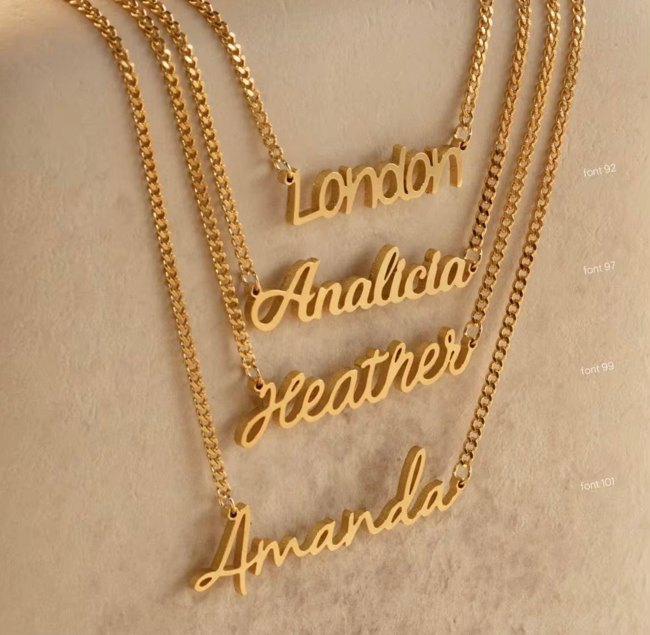 Cuban Name Plate Necklace