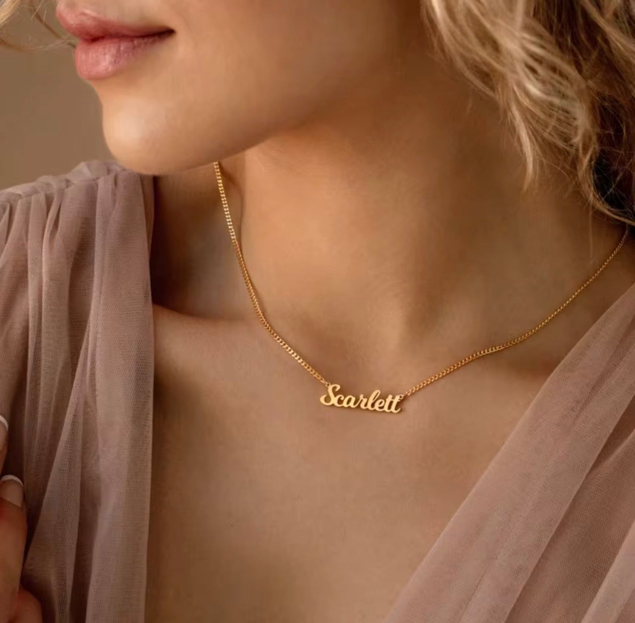 Cuban Name Plate Necklace