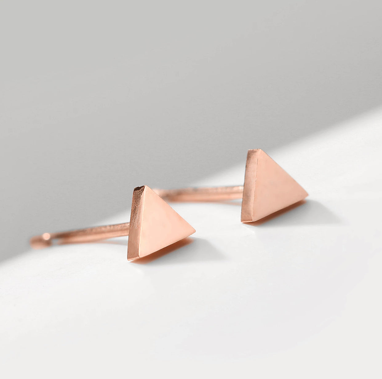 Tiny Triangle Earrings