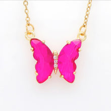 Load image into Gallery viewer, Glass Butterfly Necklace
