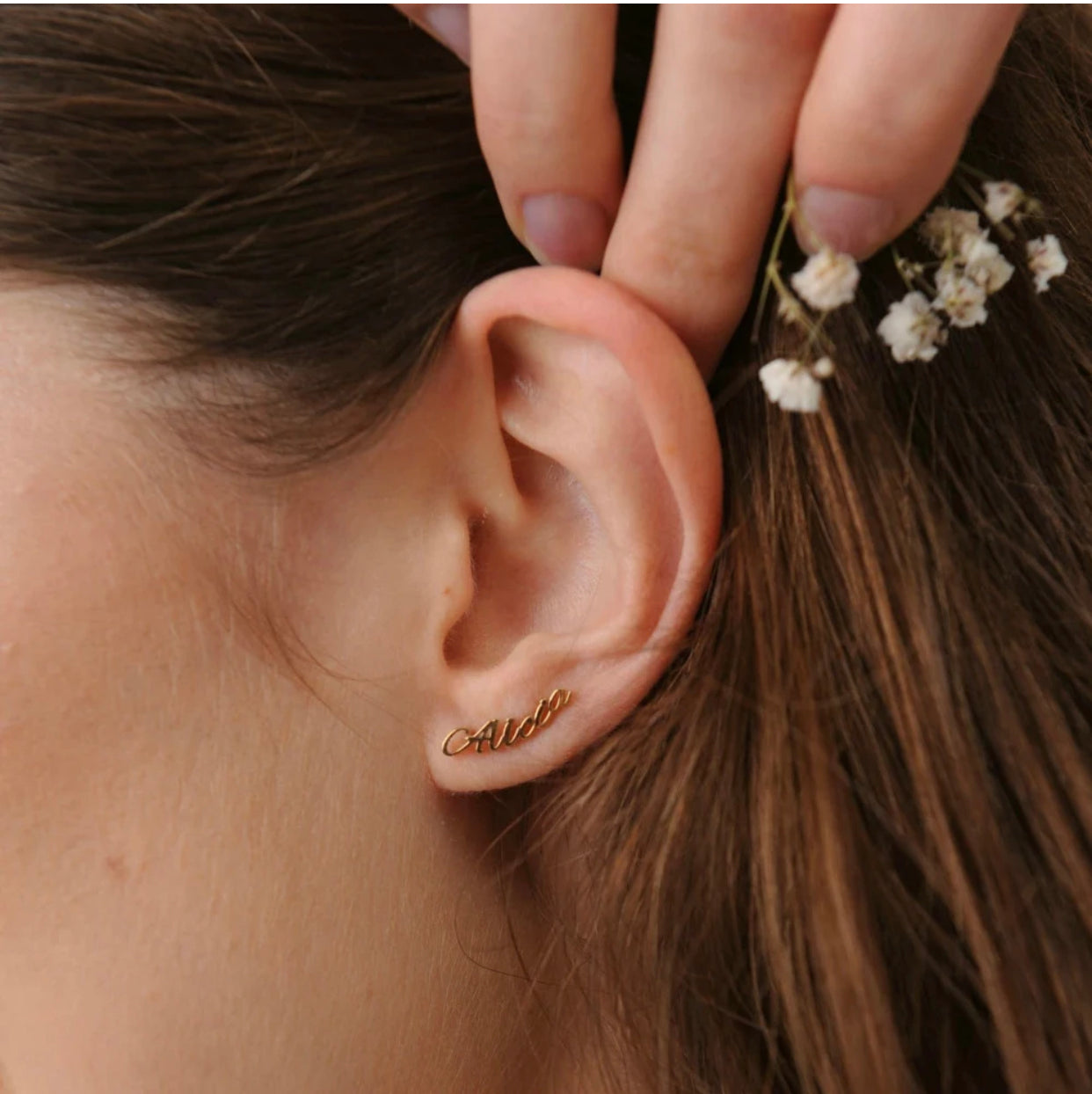 Name Plate Earrings
