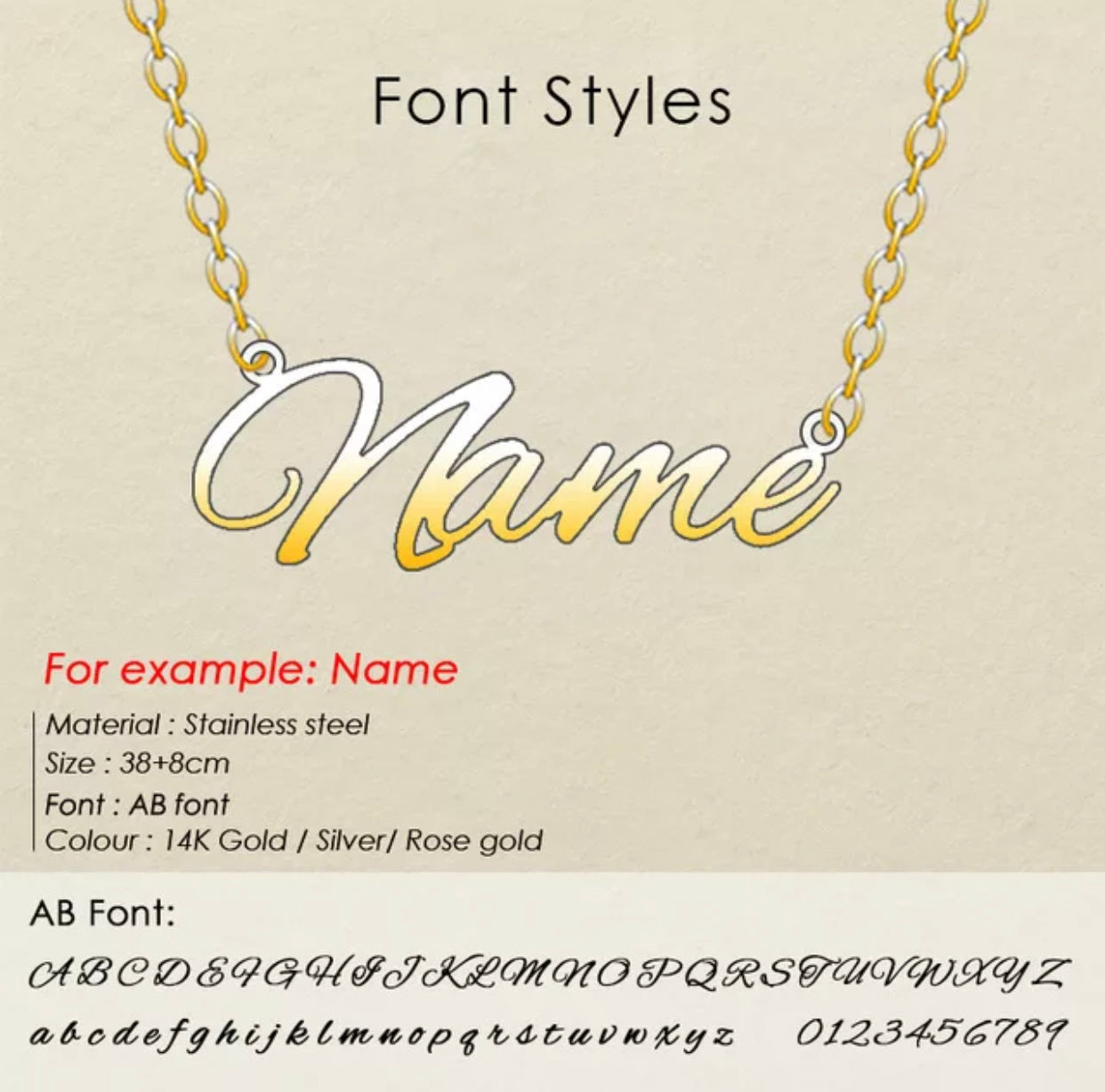 Name Plated Necklace