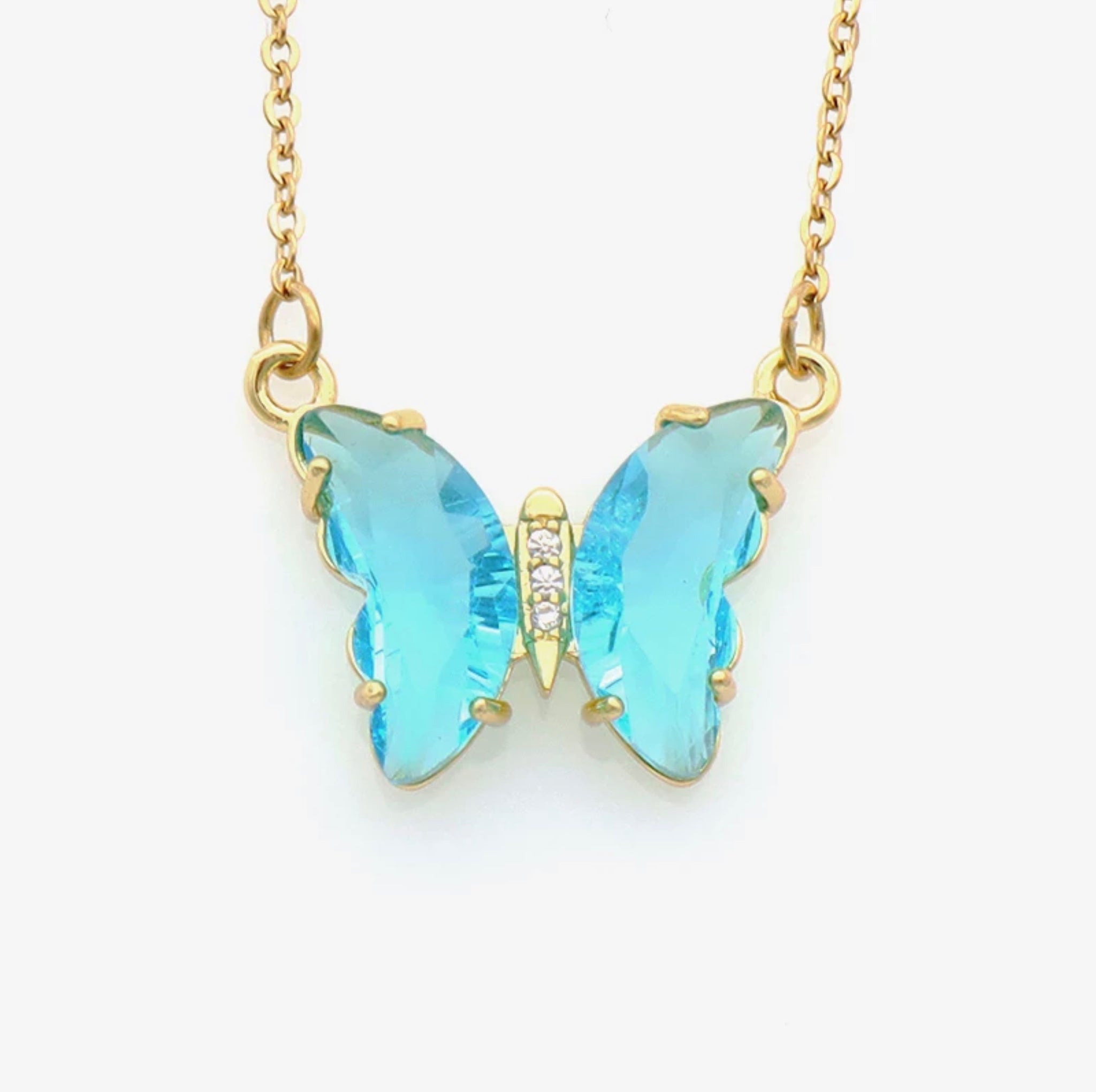 Glass Butterfly Necklace