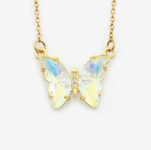 Load image into Gallery viewer, Gradient Glass Butterfly Necklace
