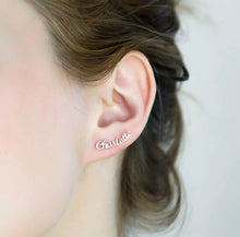 Load image into Gallery viewer, Name Plate Earrings
