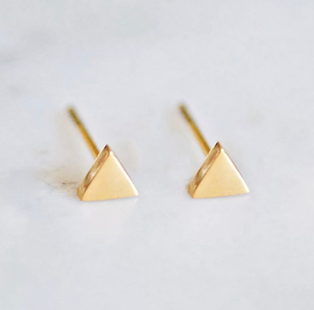 Tiny Triangle Earrings