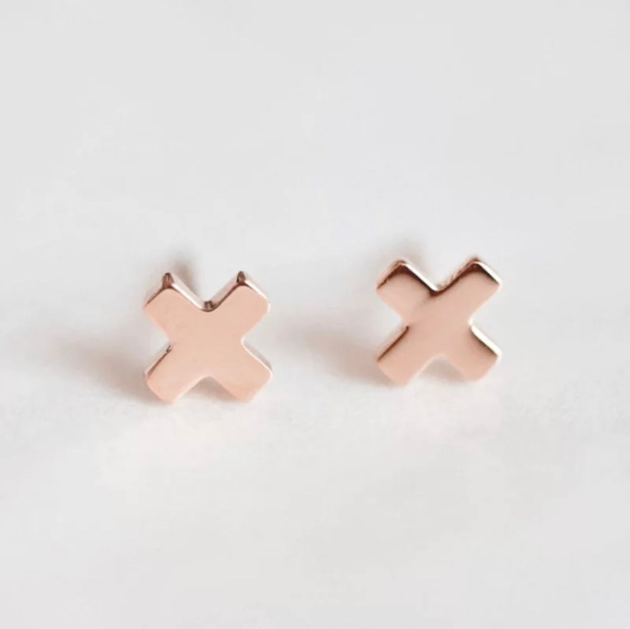 Tiny X Earrings