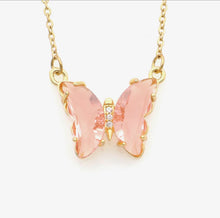 Load image into Gallery viewer, Glass Butterfly Necklace
