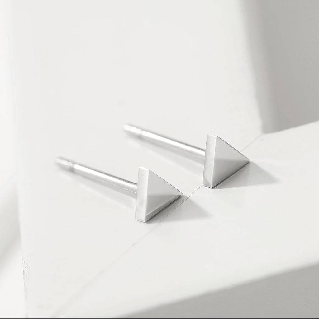 Tiny Triangle Earrings