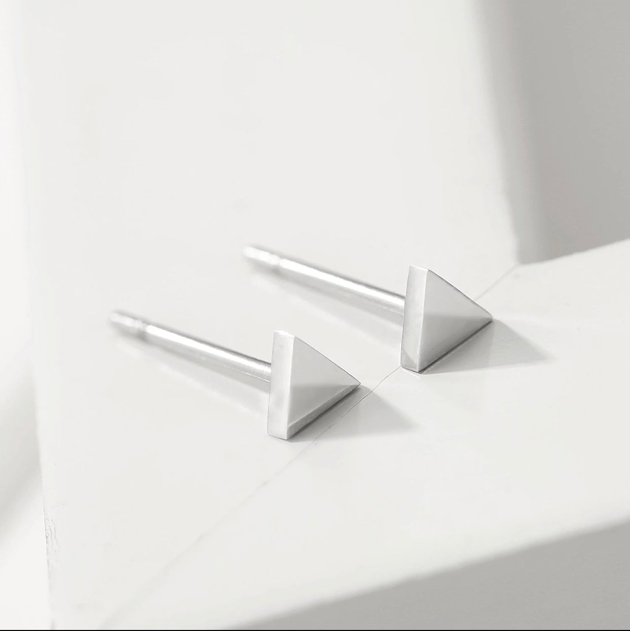 Tiny Triangle Earrings