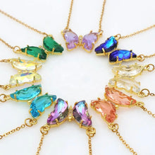 Load image into Gallery viewer, Glass Butterfly Necklace
