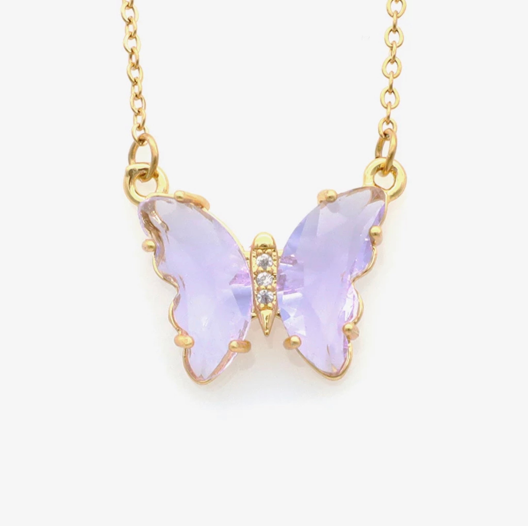 Glass Butterfly Necklace