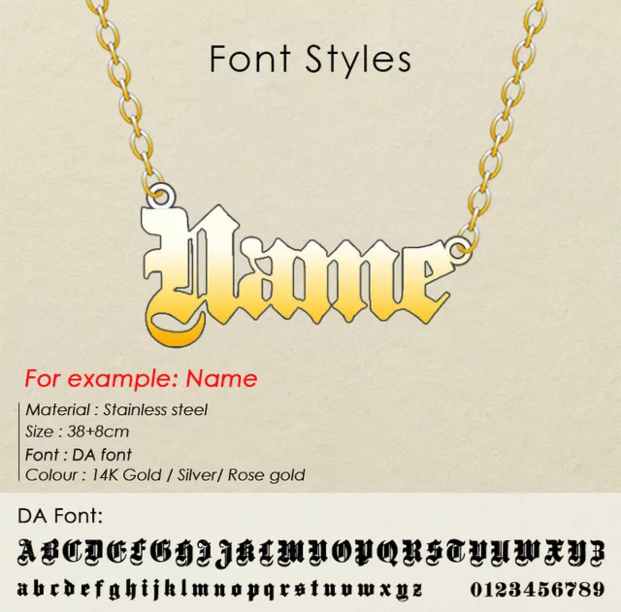 Name Anklet