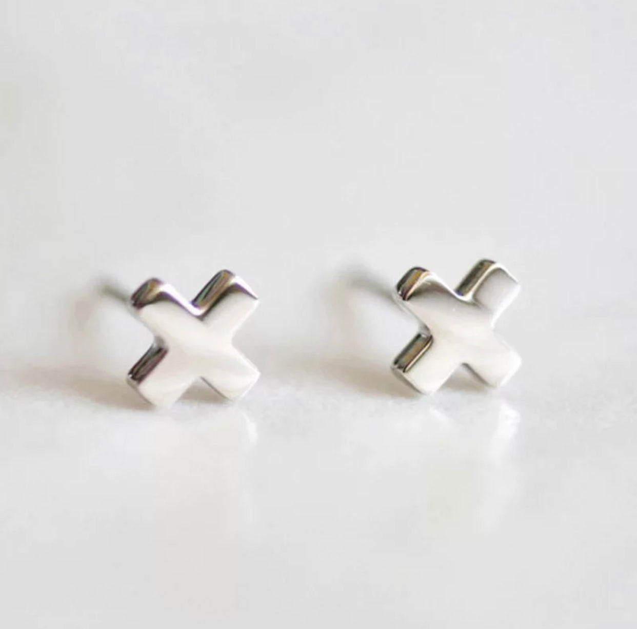 Tiny X Earrings