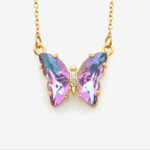 Load image into Gallery viewer, Gradient Glass Butterfly Necklace
