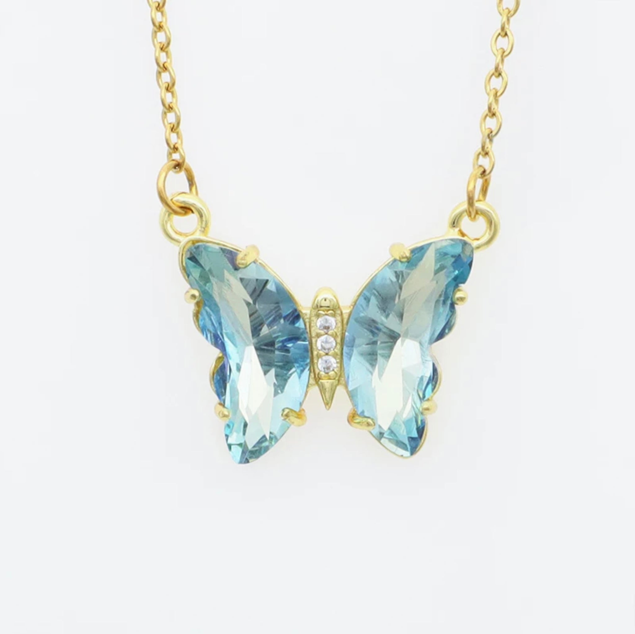 Glass Butterfly Necklace